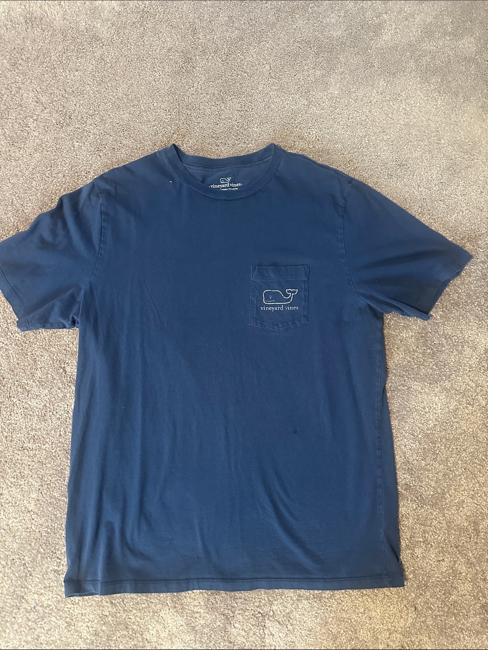 Vineyard Vines Navy Short-Sleeve Pocket Tee